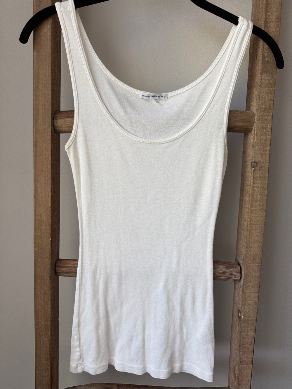 James Perse White Scoop Neck Tank
